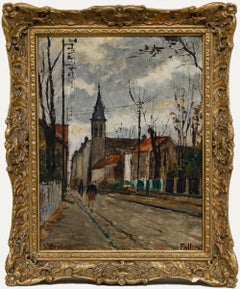 Maurice Fallies (c.1883-1965) - Oil, A Street in Saint-Gratien
