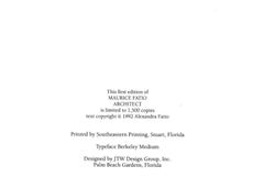 Maurice Fatio: Architect, New York Palm Beach (Book)