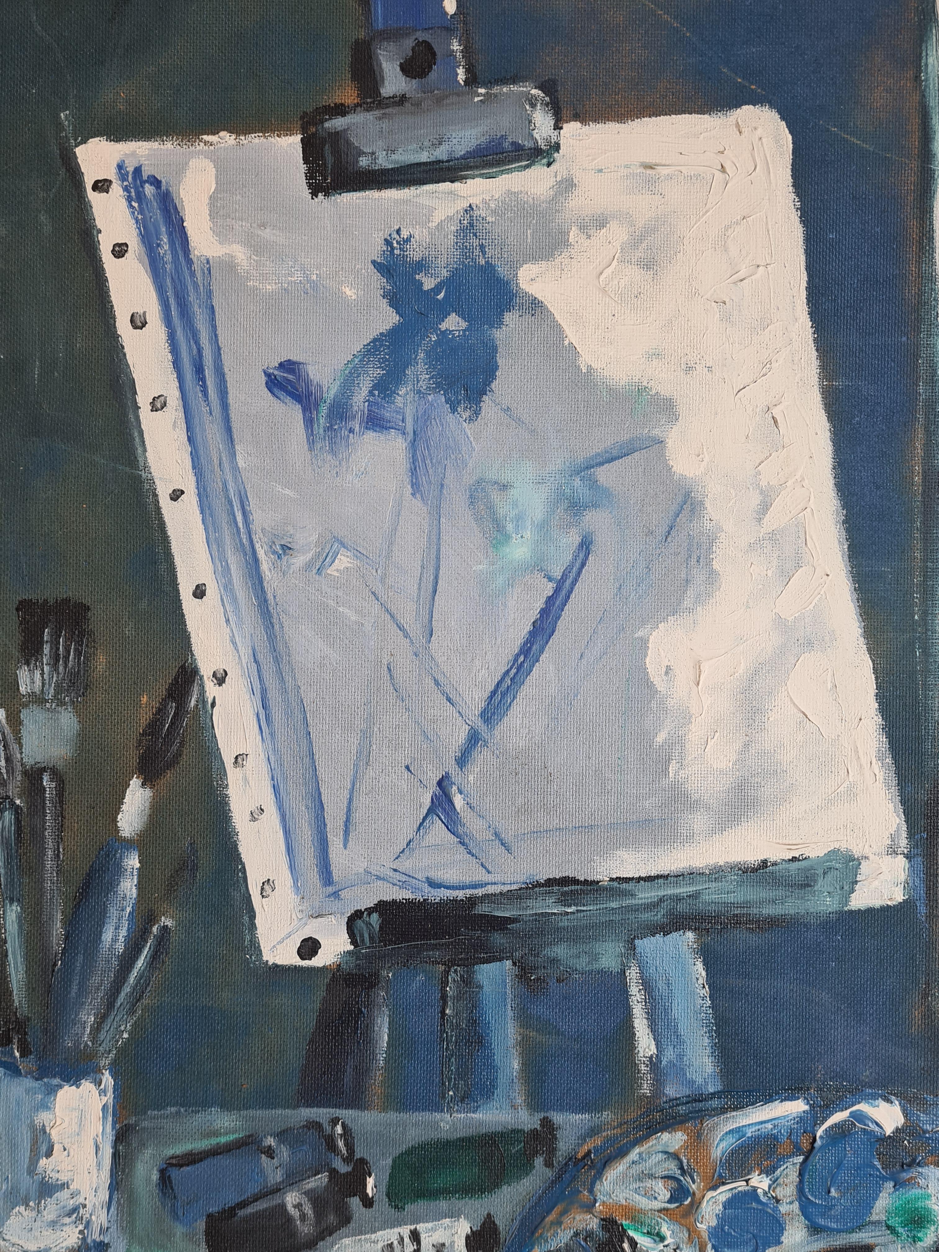 Mid Century Modern, The Artists Atelier, Symphony in Blue For Sale 8