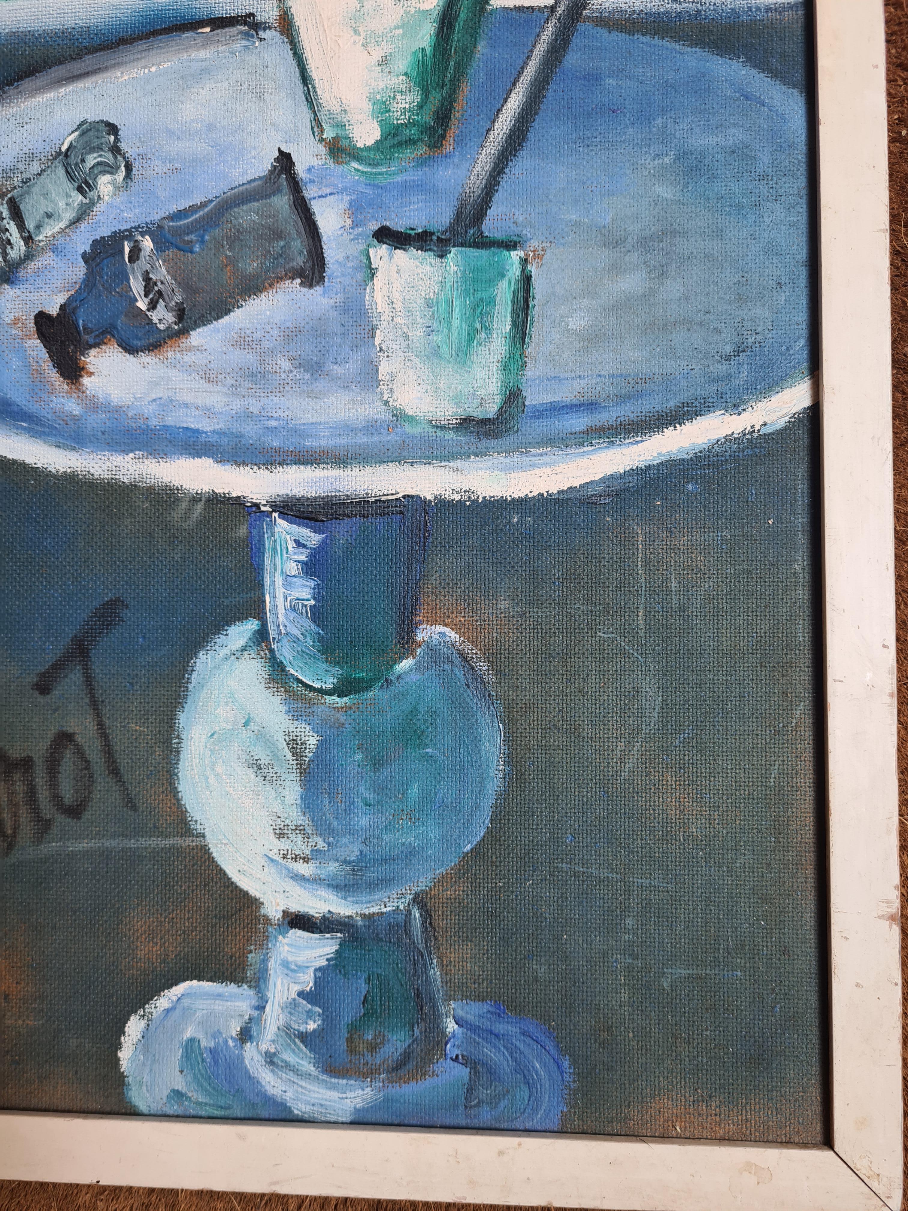 Mid Century Modern, The Artists Atelier, Symphony in Blue For Sale 9