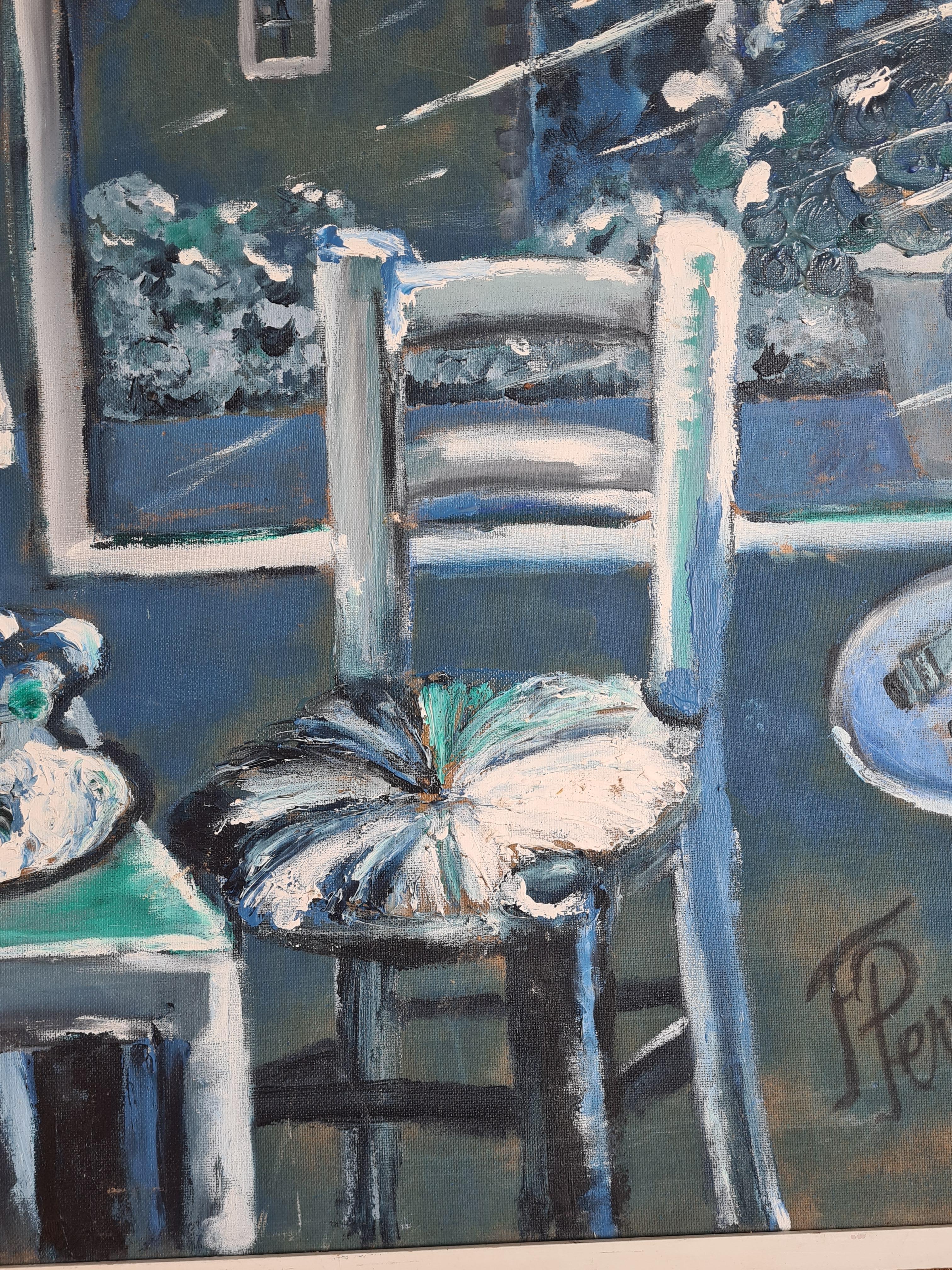 Mid Century Modern, The Artists Atelier, Symphony in Blue For Sale 1