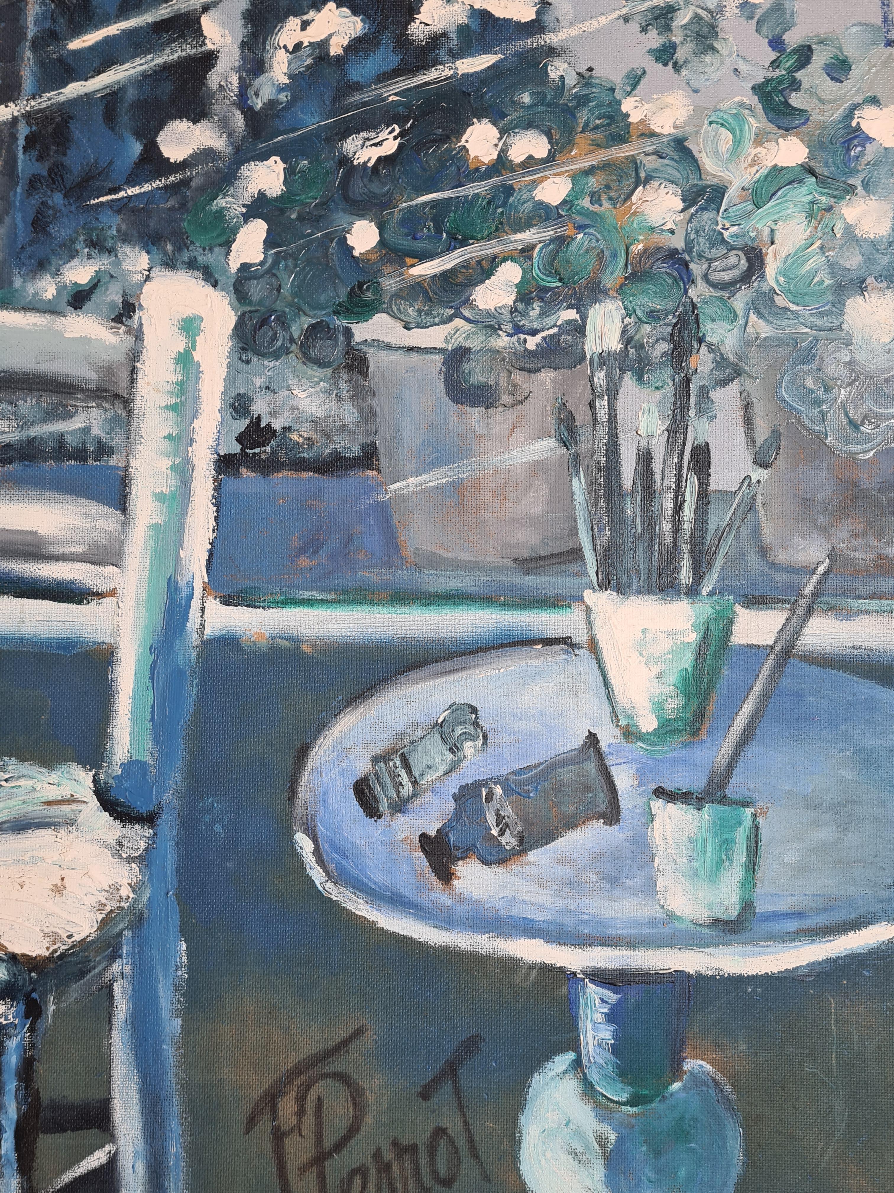Mid Century Modern, The Artists Atelier, Symphony in Blue For Sale 2