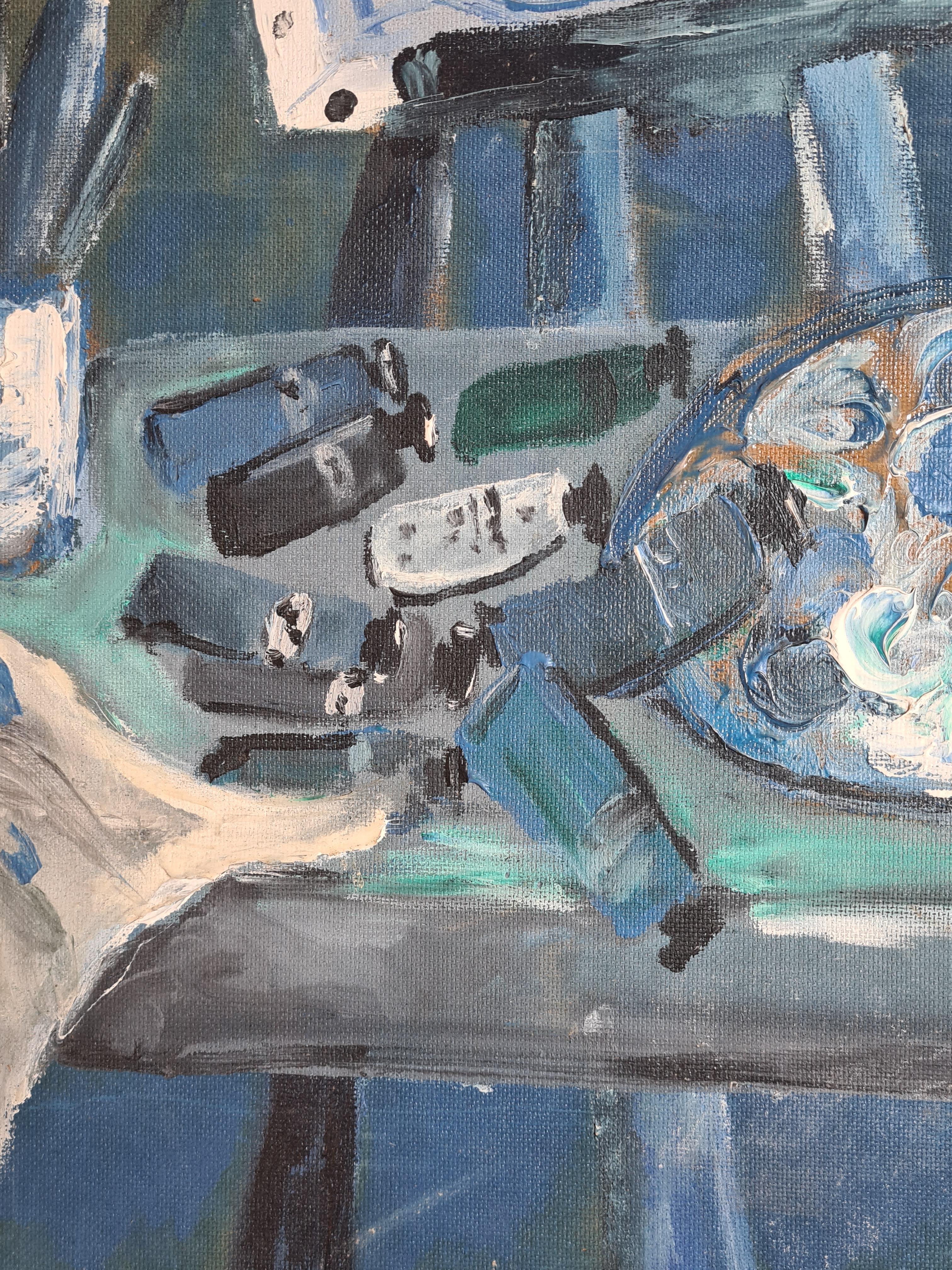 Mid Century Modern, The Artists Atelier, Symphony in Blue For Sale 5