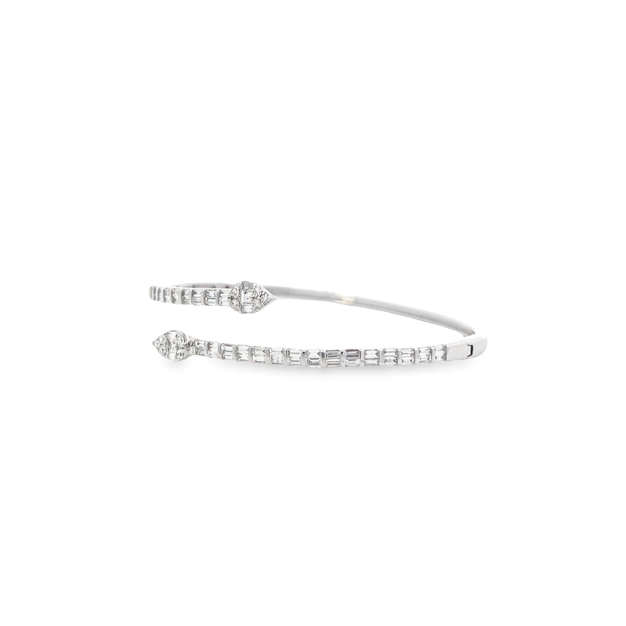Moderno Maurice Fine Jewelry - Bracciale con diamanti baguette in vendita