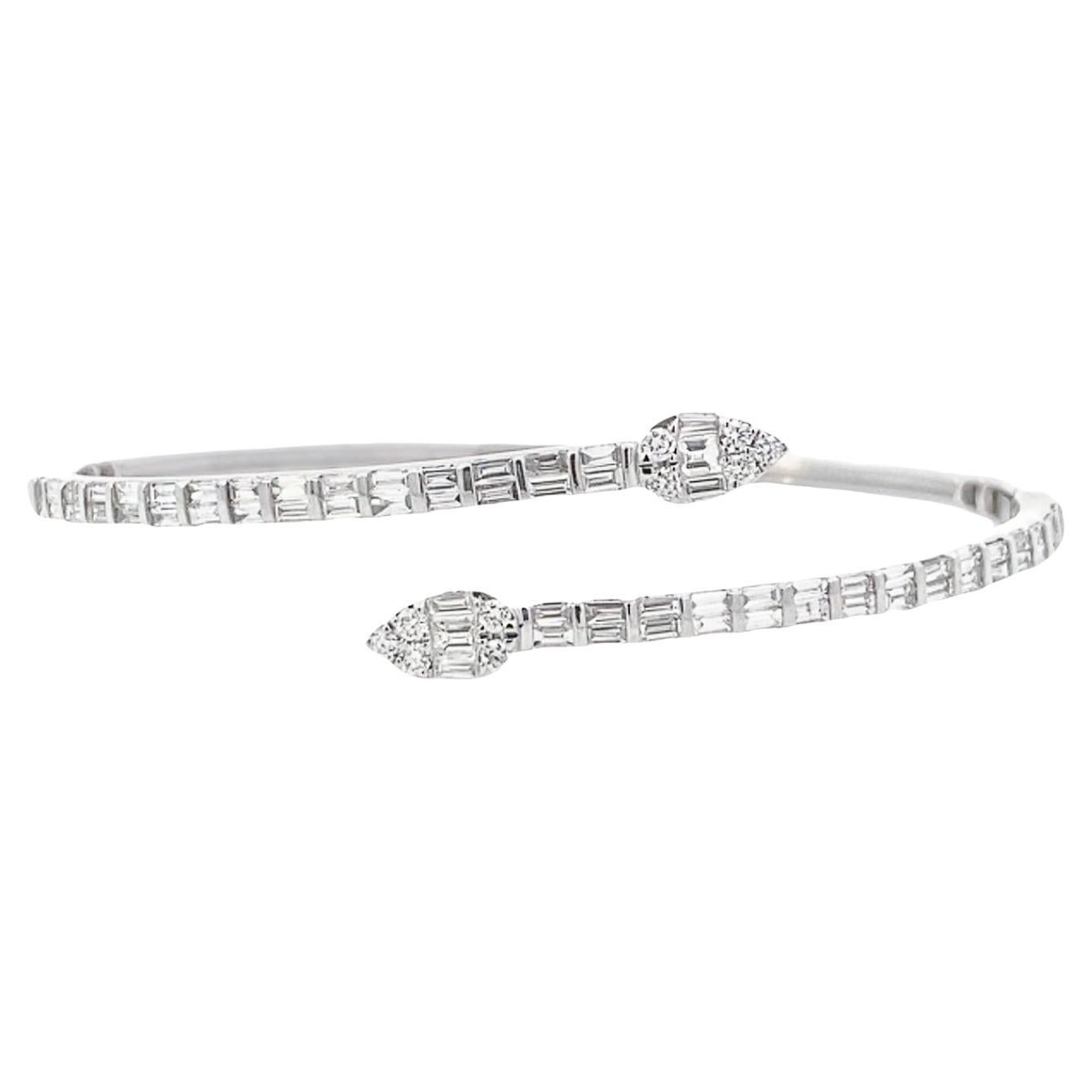 Maurice Fine Jewelry - Baguette-Diamant-Manschettenarmreif