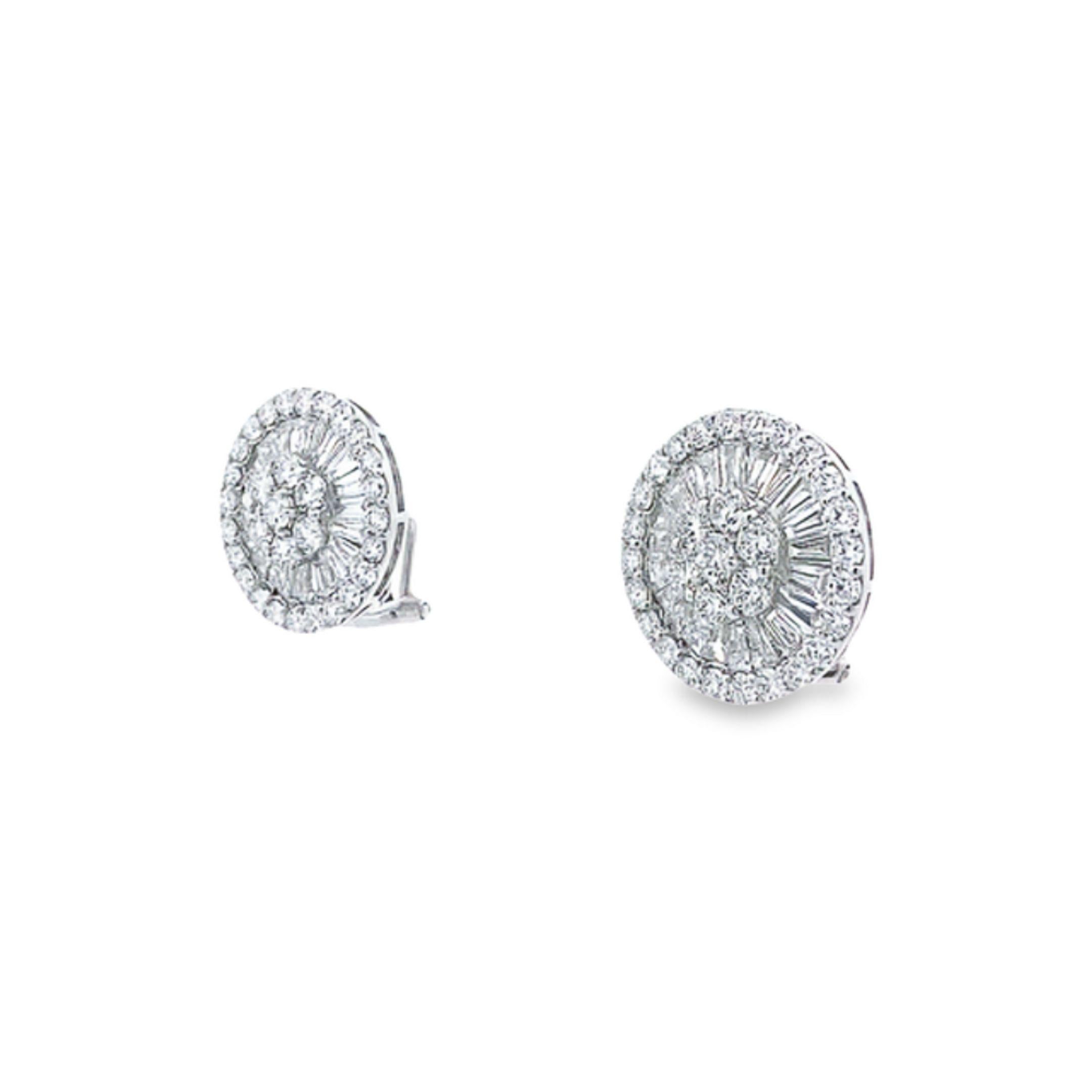 Modern Maurice Fine Jewelry Diamond Butter Cup Earrings For Sale