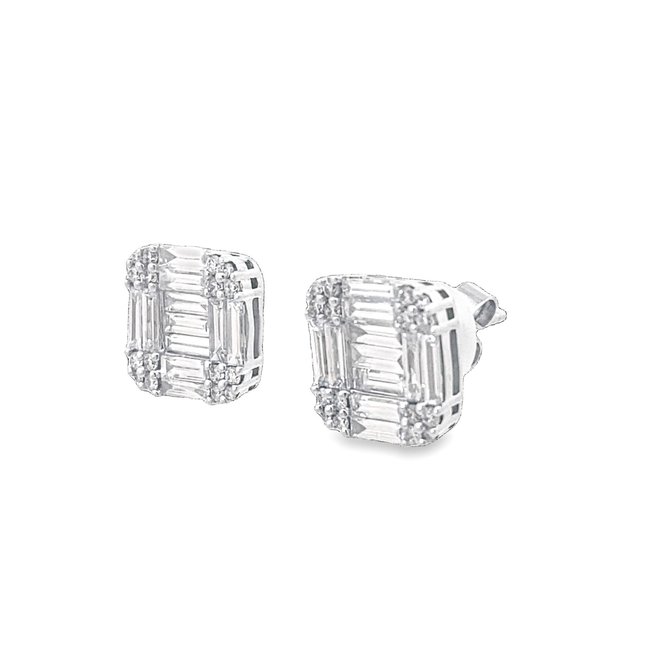 Pendientes de diamantes Maurice Fine Jewelry Mosaico Moderno en venta