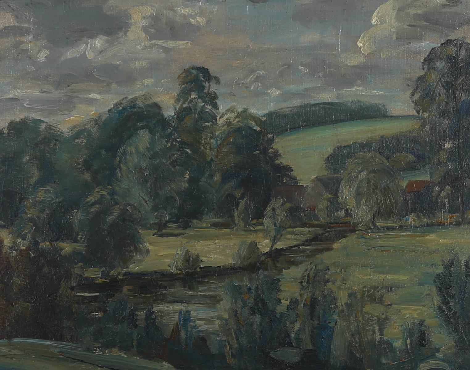 Attrib. Maurice Frederick Codner ROI (1888-1958) -Framed Oil, Green Hills For Sale 1