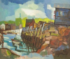 Modernist Landscape with Fishing Boat