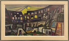"Colosseum, Rome" Maurice Freedman, Modernist Italian Landscape, Sunset