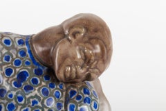 Maurice Gensoli Sculpture, 1930, Enameled Ceramic, Art Deco Era