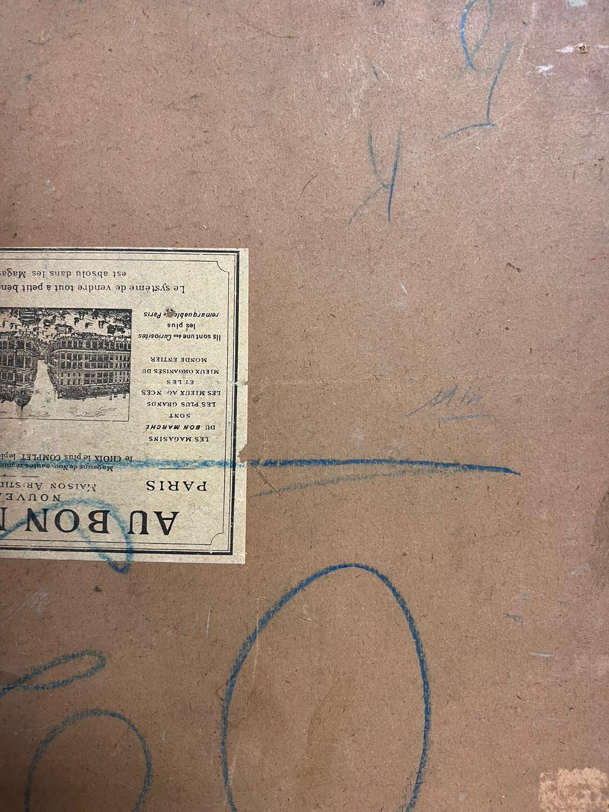 Paisaje
de Maurice Georges Poncelet (francés, 1897-1978)
óleo sobre tabla, firmado con iniciales
13 x 10 pulgadas
estado: en general bueno y sano, aunque un poco deteriorado por el almacenamiento anterior, con las esquinas y los bordes desgastados.