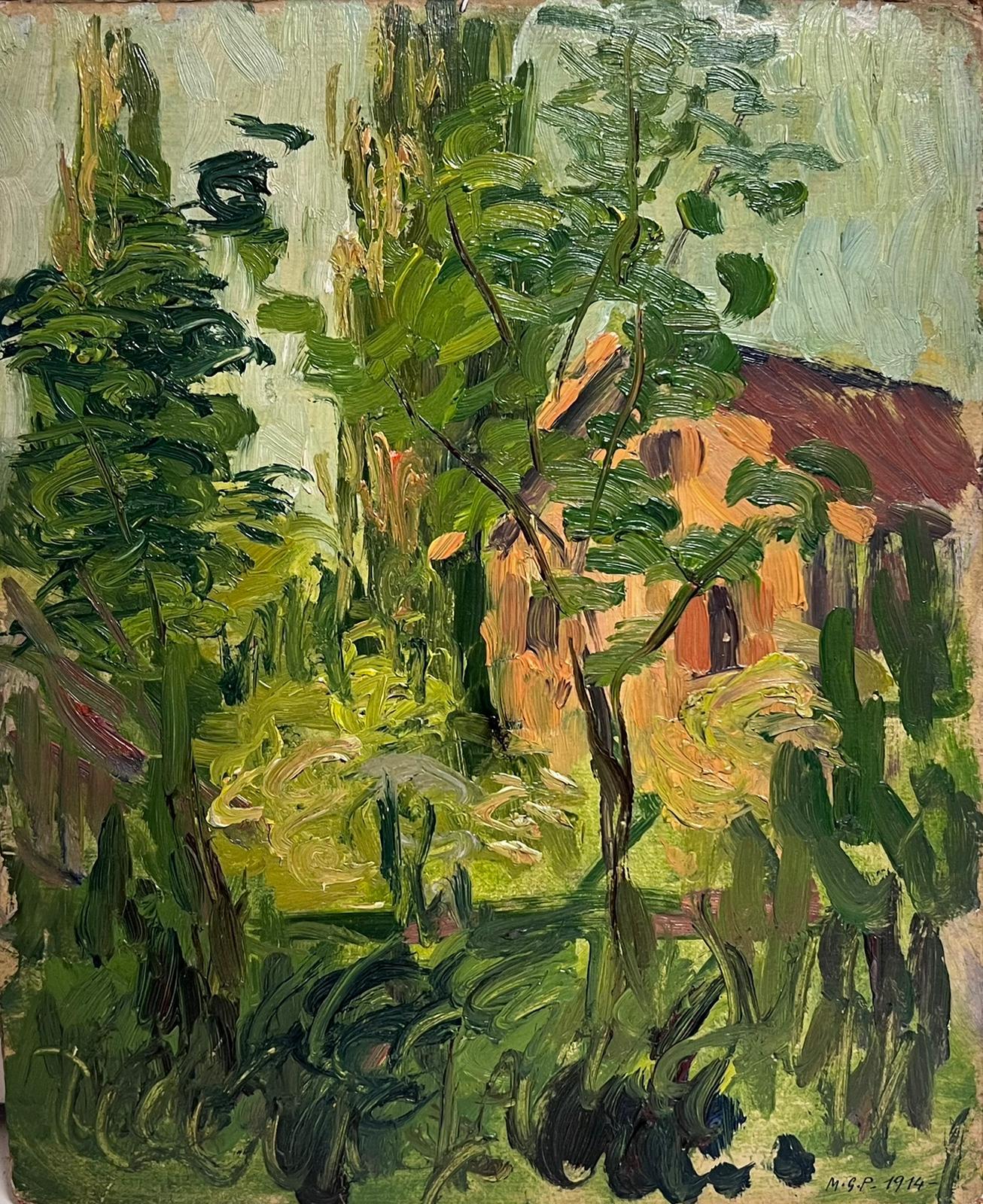 Landscape Painting Maurice Georges Poncelet - Peinture à l'huile impressionniste française des années 1900