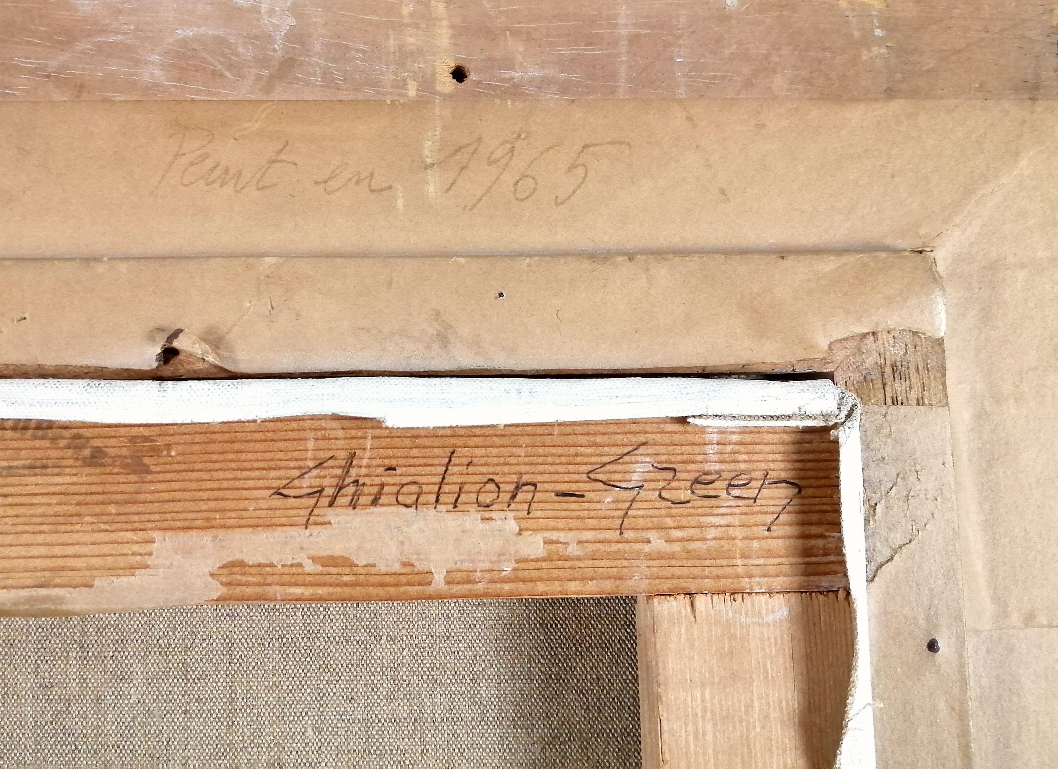 Sabot en Faïence Fleuri - Mitte des 20. Jahrhunderts Französisch Clog Stillleben Ölgemälde im Angebot 5