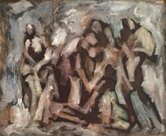 Rescue abstract figurative oil painting by Maurice Golubov