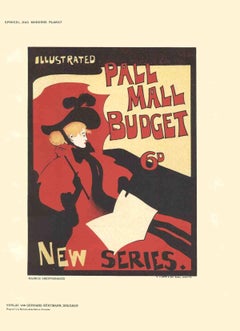 Antique 1897 Maurice Greiffenhagen 'Pall Mall Budget' Stone Lithograph