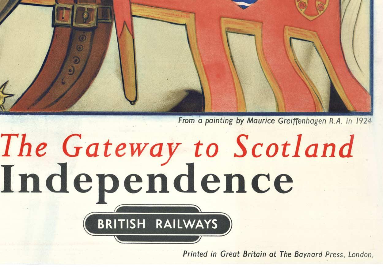 Original Historic Carlisle -  Gateway to Scotland vintage railroad poster - American Realist Print by Maurice Greiffenhagen