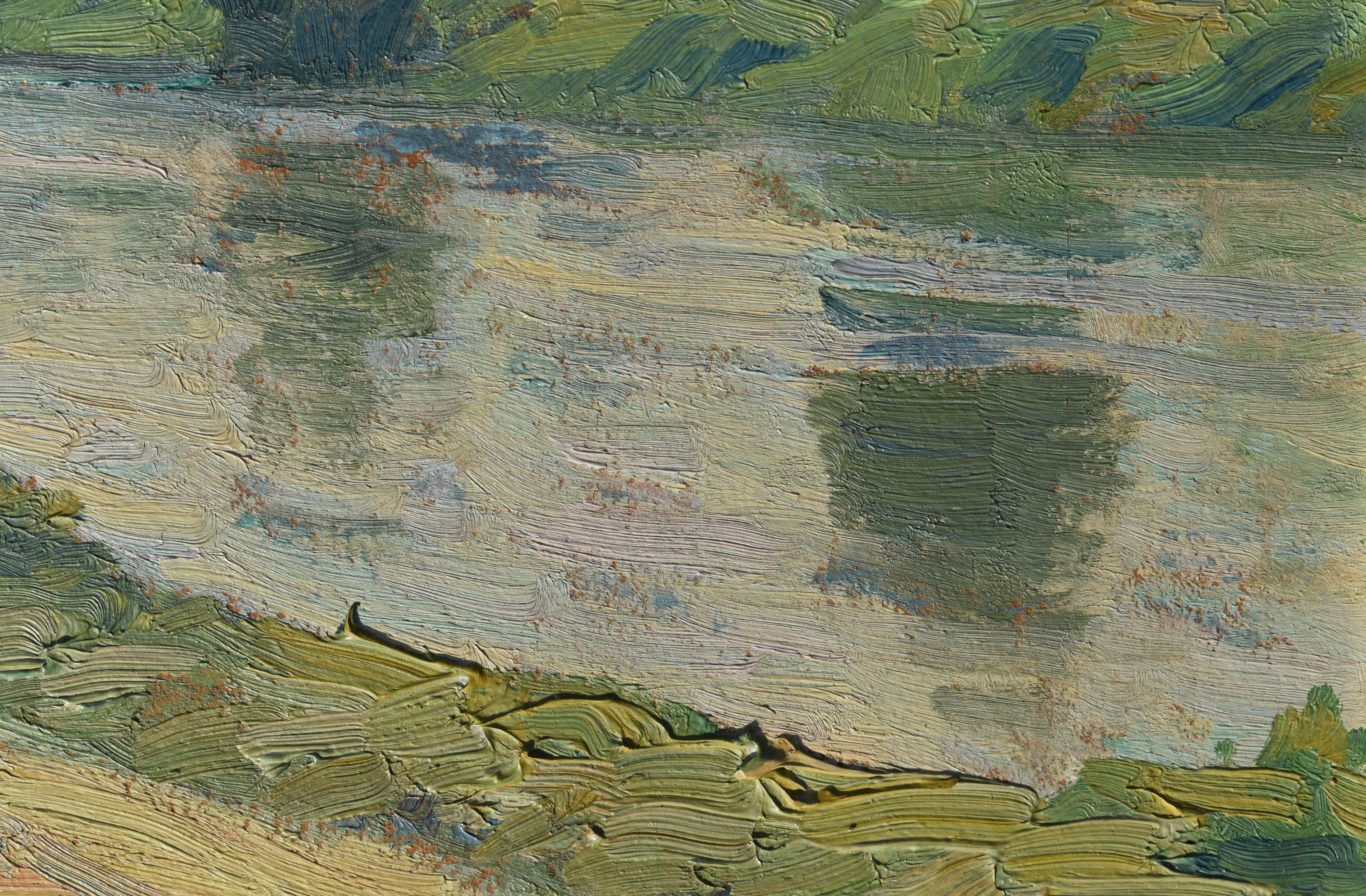 Maurice GRÜN (1869-1947) Pittura ad olio del periodo impressionista francese 1