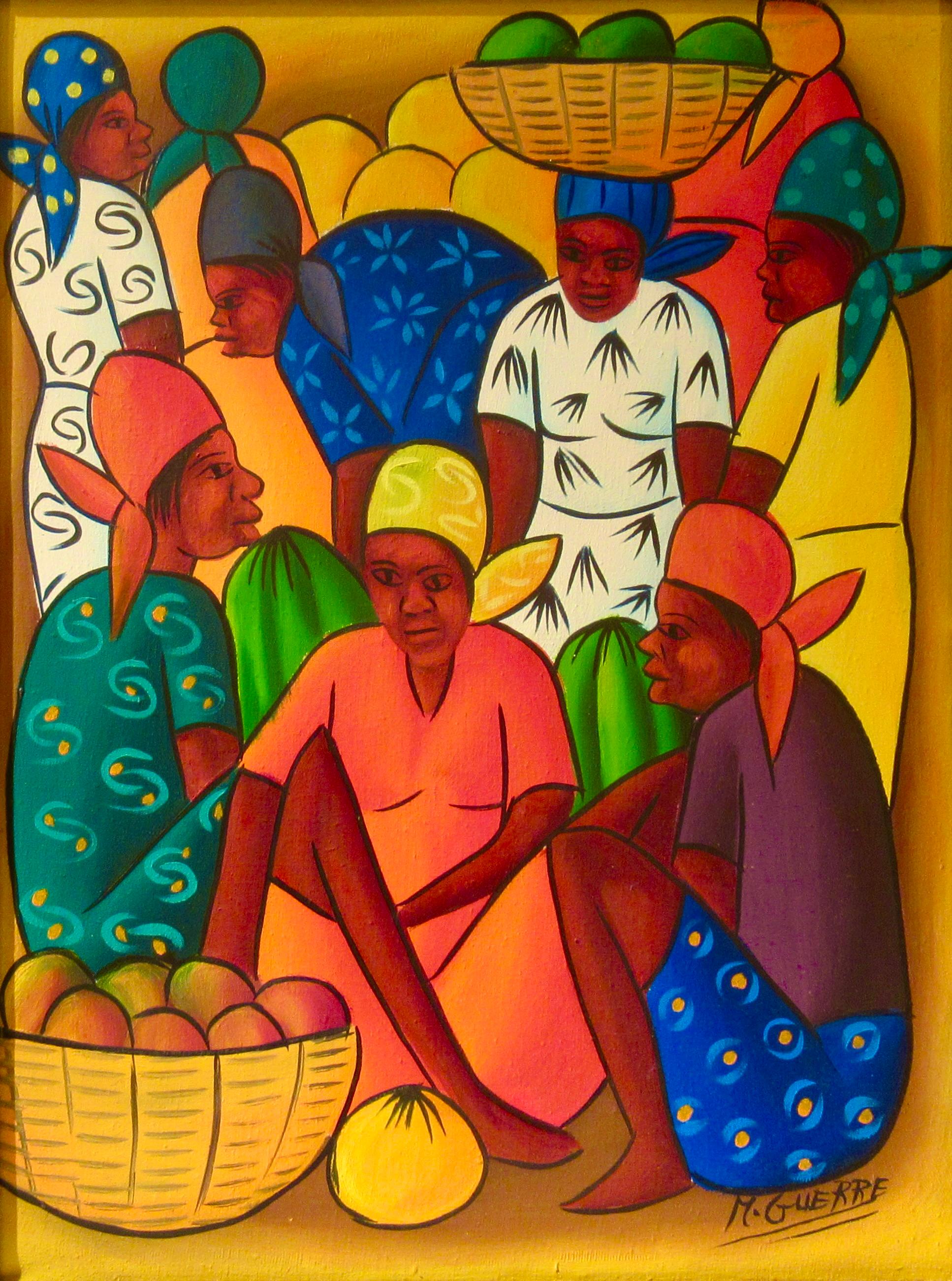 Mercado haitiano - Painting de Maurice Guerre
