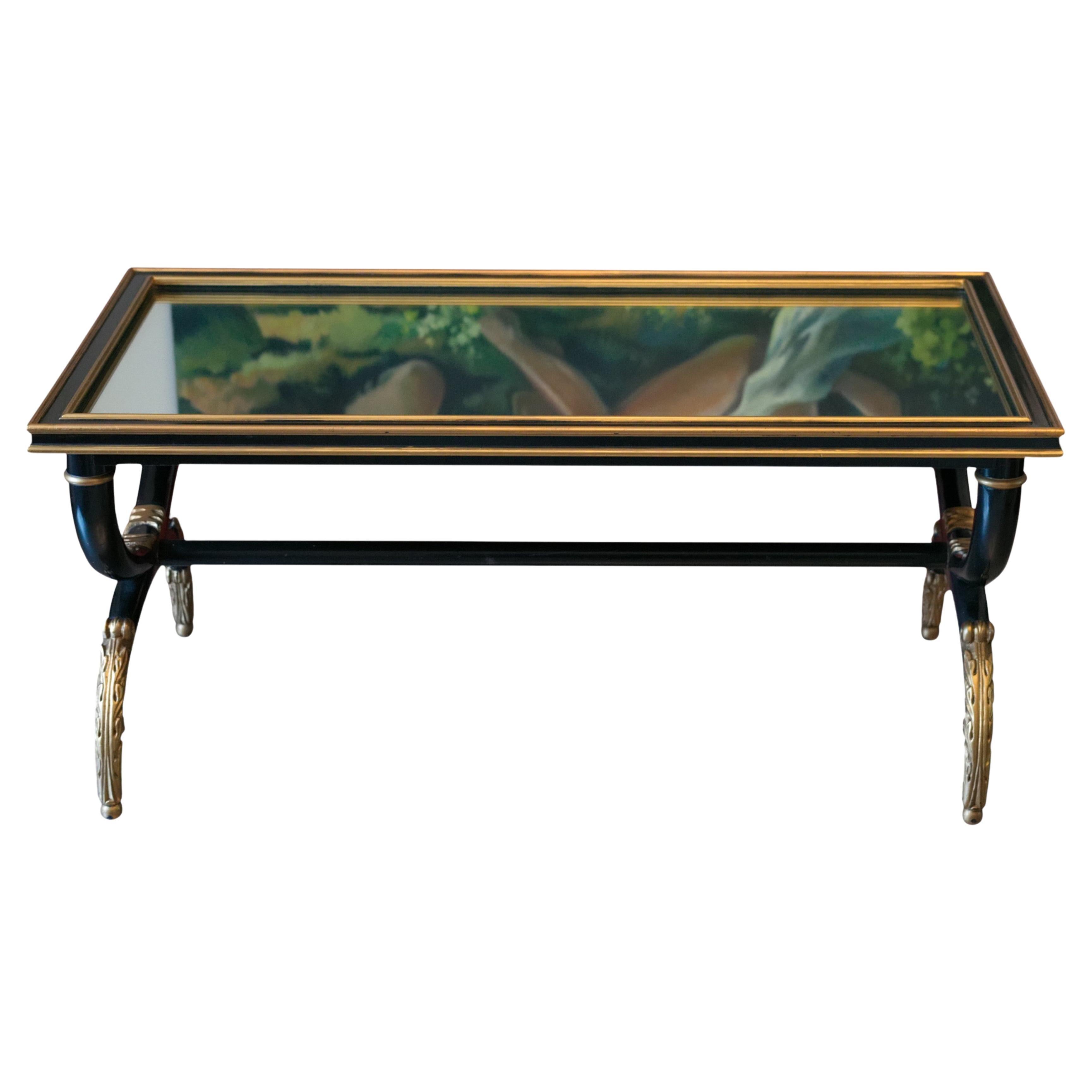 Table basse baroque Maurice HIRCH pour Maison JANSEN, années 1940