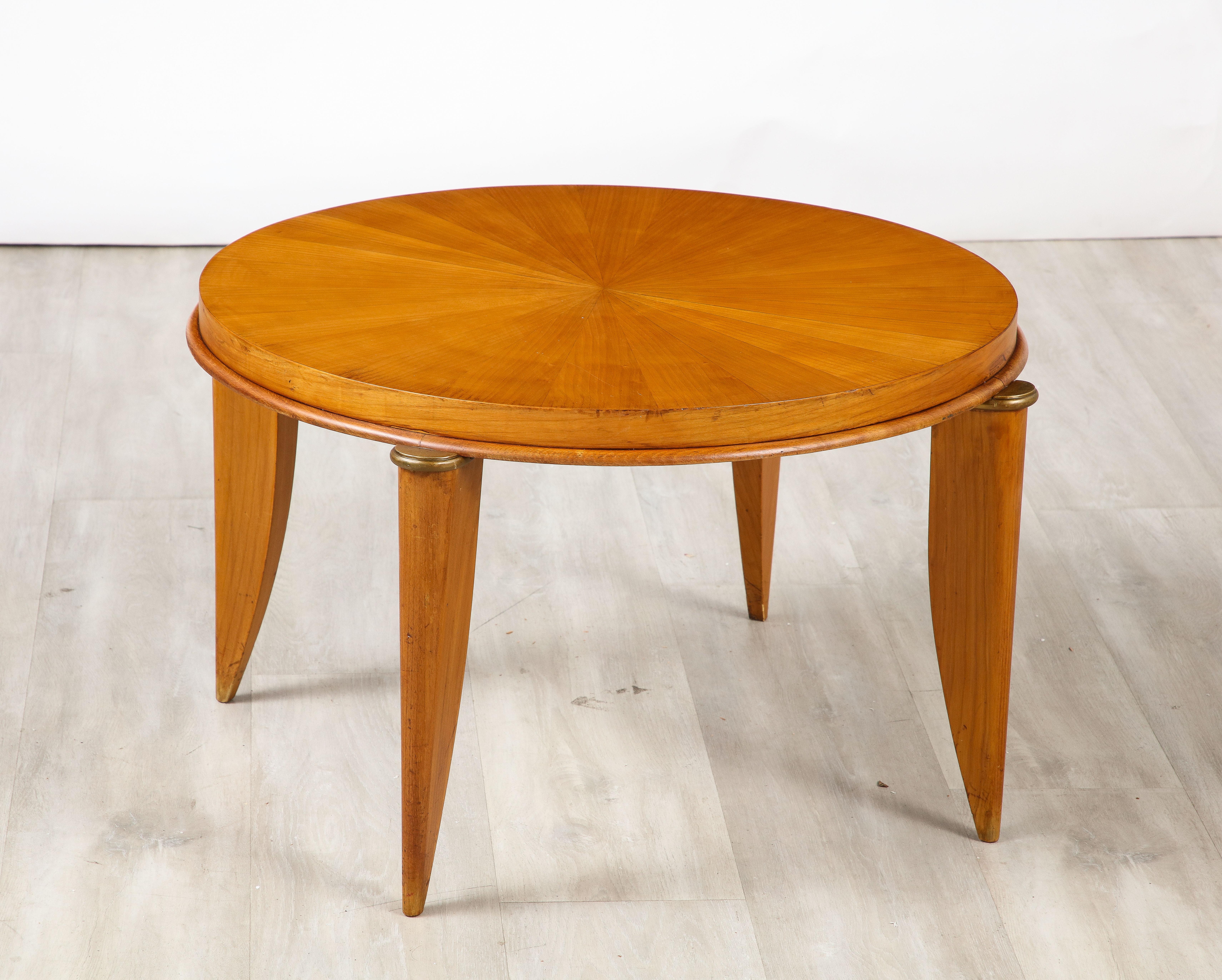 Laiton Maurice Jallot French Art Deco Cocktail or Side Table, France, circa 1940  en vente