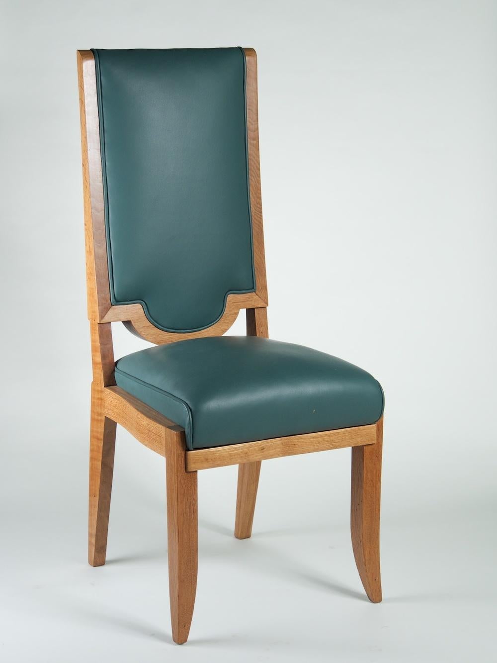 Art Deco Maurice Jallot Set of Eight Dining Chairs