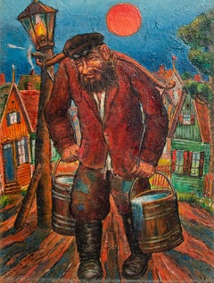 Vintage Maurice Kish 20th century genre painting