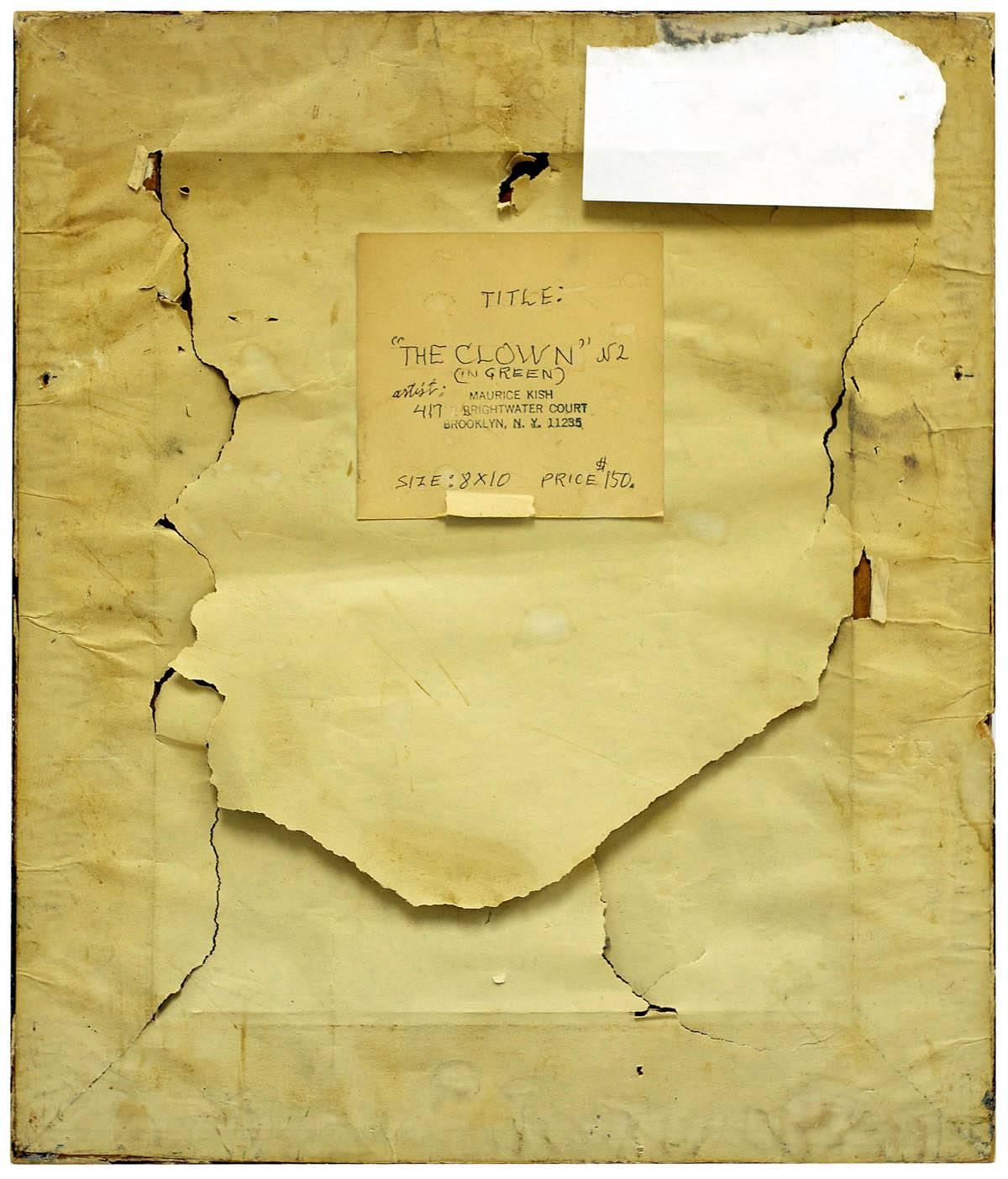 The Clown Surrealist Oil Painting Maurice Kish WPA Artist American Modernist in vendita 2