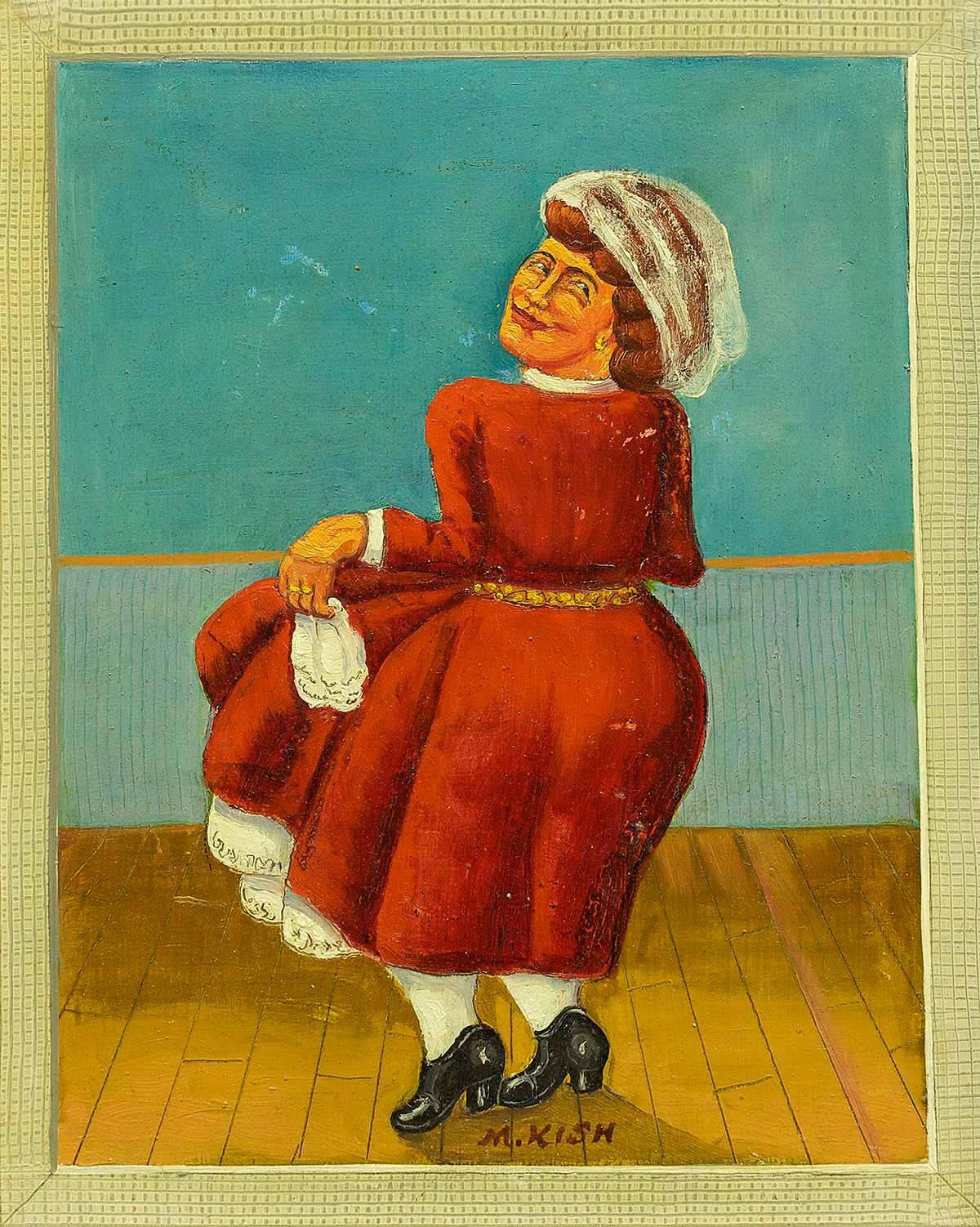 The Happy Inlaw, Oil Painting - Brown Figurative Painting by Maurice Kish