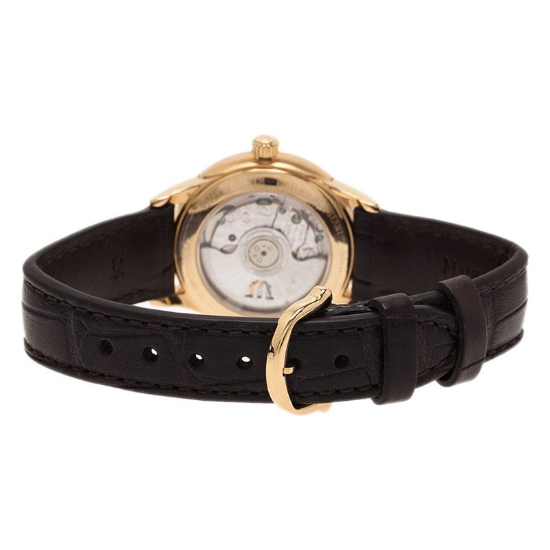 Maurice Lacroix Black 18K Yellow Gold Les Classiques Women's Wristwatch 30MM 1