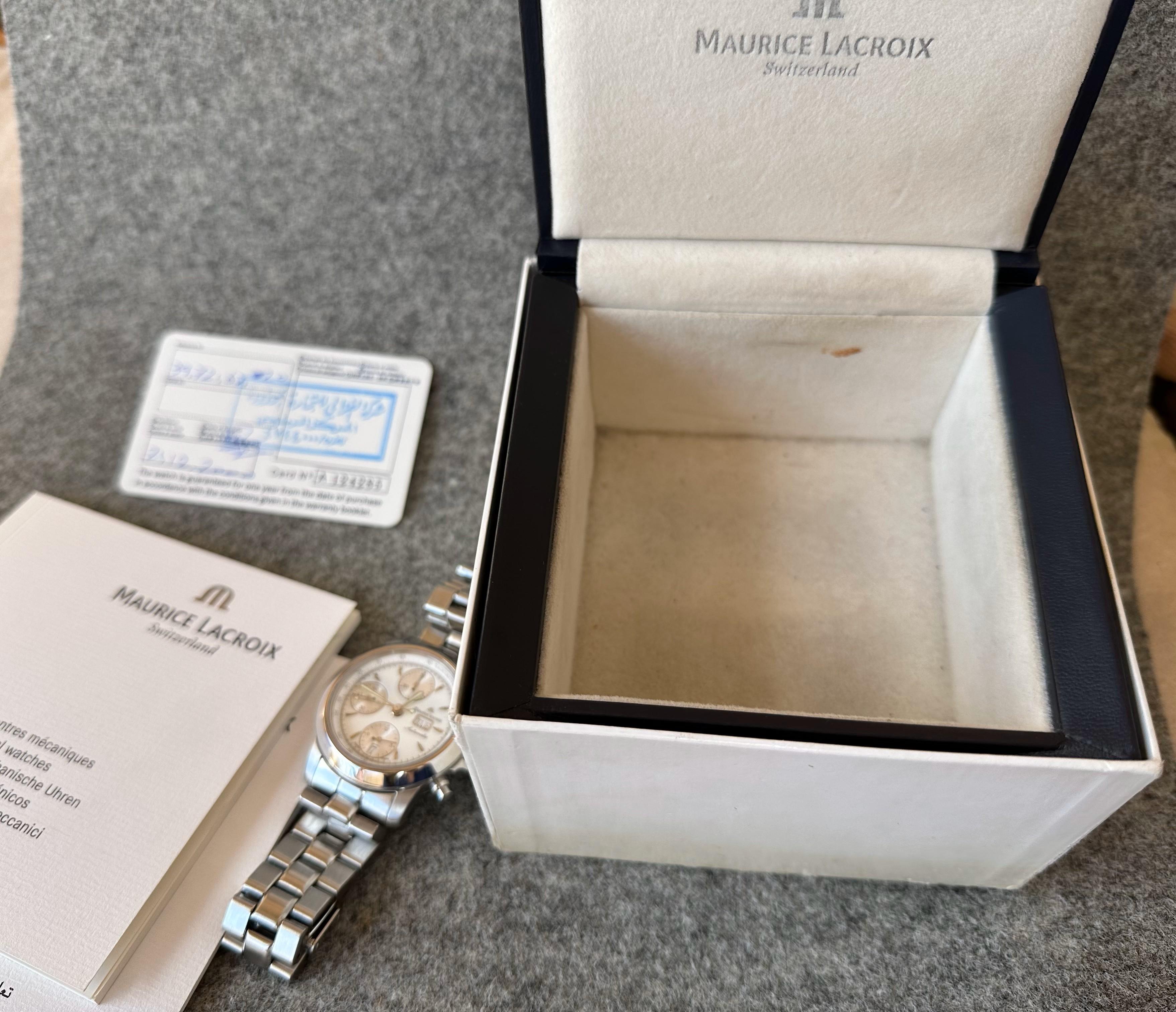 Maurice Lacroix Les Classiques Chronographe Automatic Chronograph 39721 Full Set For Sale 8