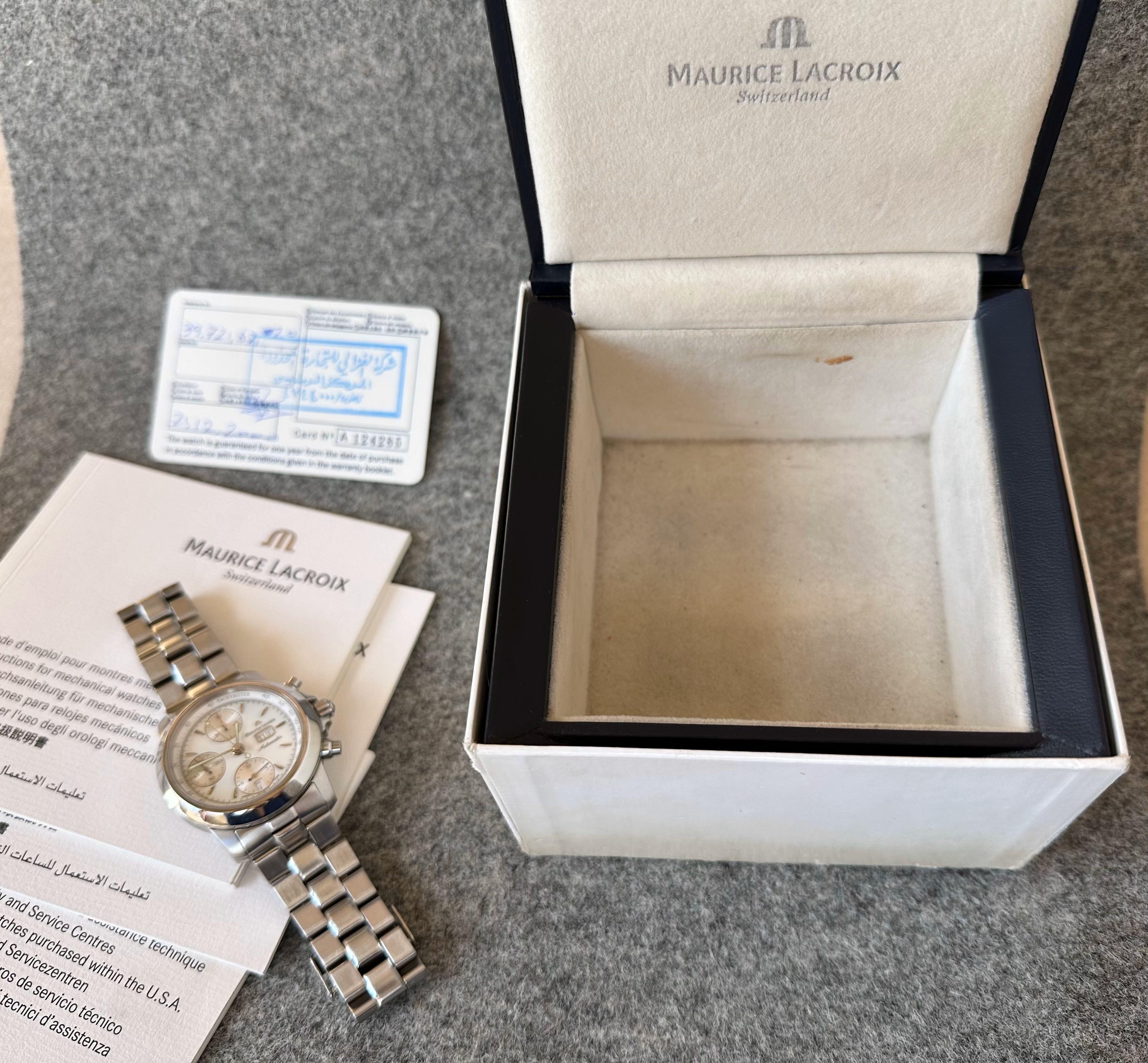Maurice Lacroix Les Classiques Chronographe Automatic Chronograph 39721 Full Set For Sale 9