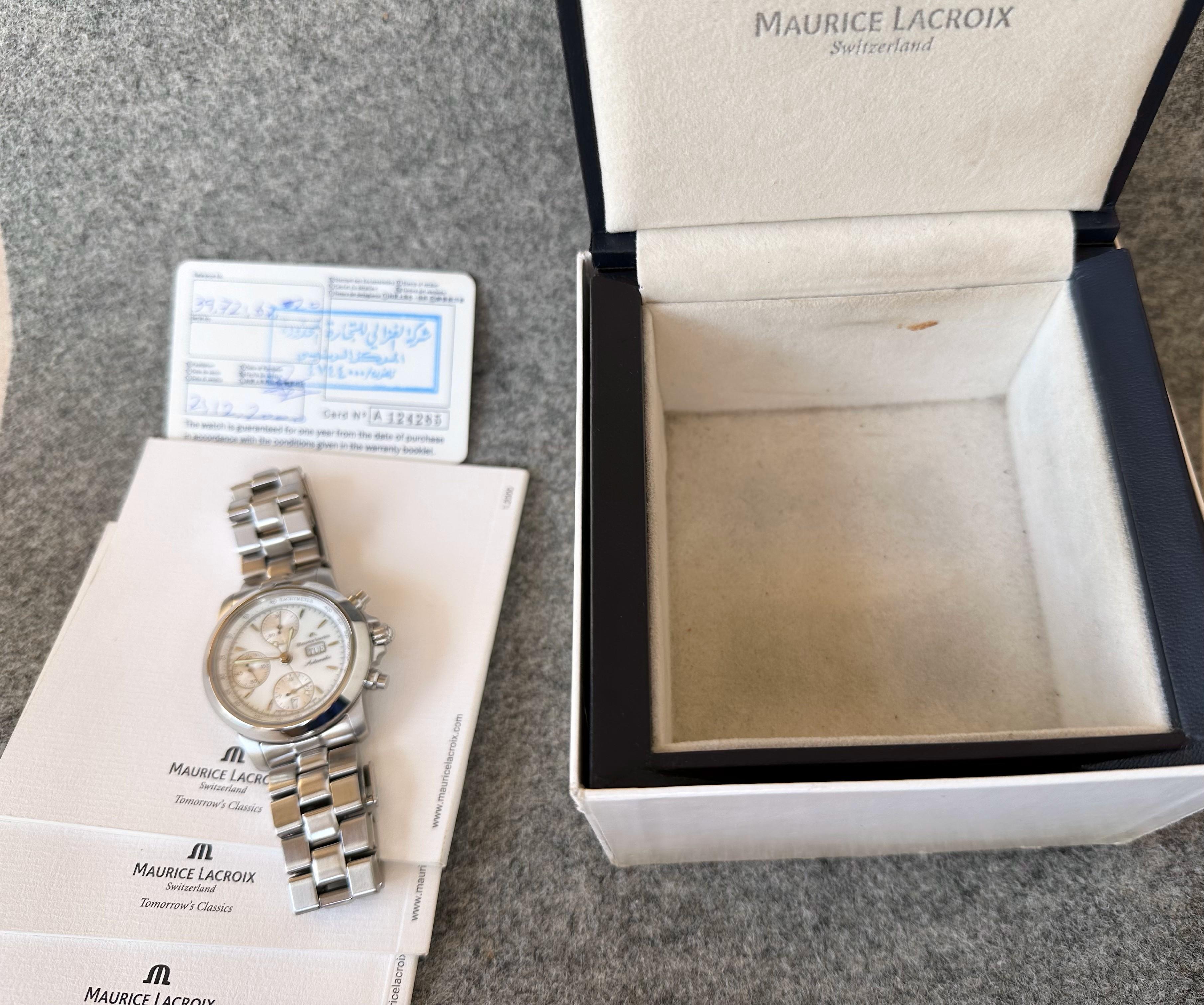 Maurice Lacroix Les Classiques Chronographe Automatic Chronograph 39721 Full Set For Sale 10