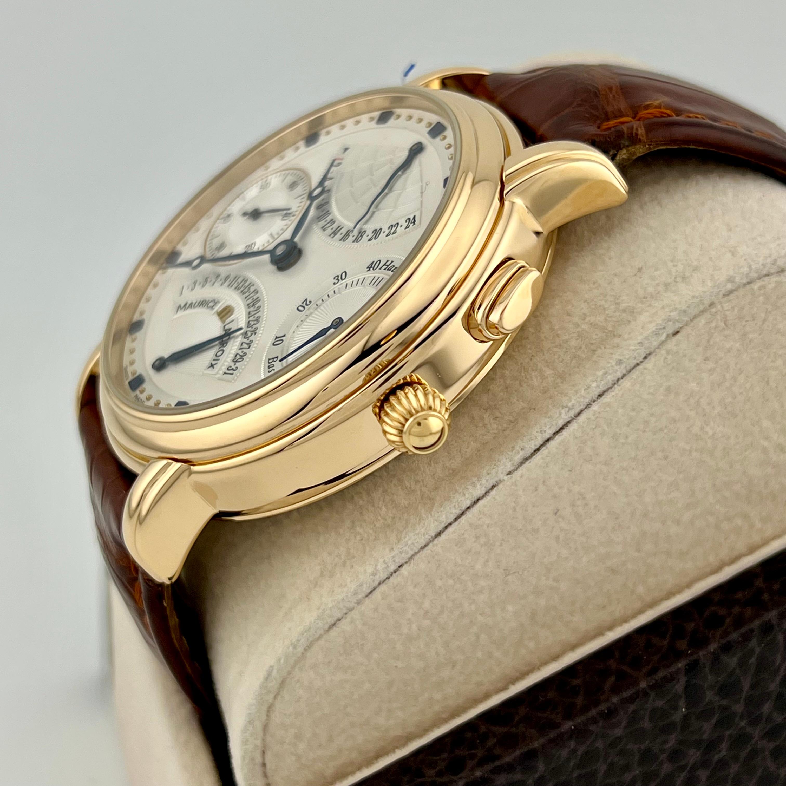 Maurice Lacroix Obra Maestra Doble Retrógrada MP7018 Oro Rosa 18k 43mm en venta 1