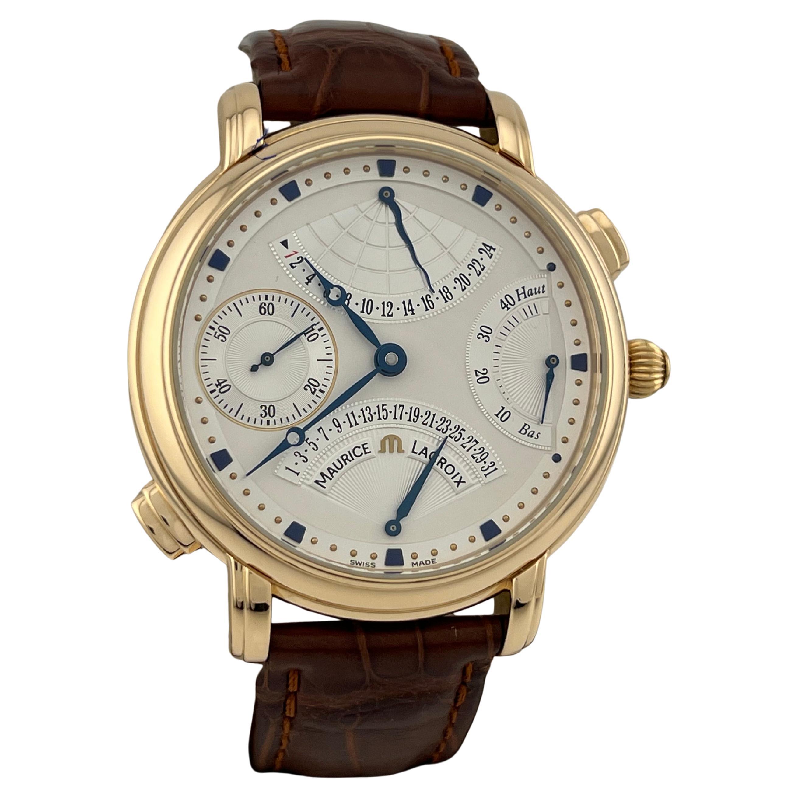 Maurice Lacroix Obra Maestra Doble Retrógrada MP7018 Oro Rosa 18k 43mm en venta