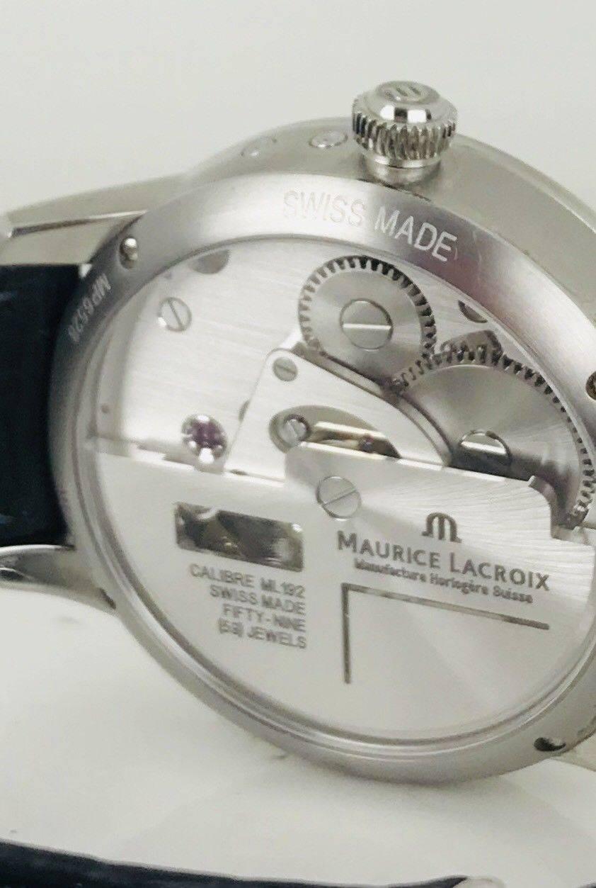 Contemporary Maurice Lacroix Masterpiece Moon Retrograde Men’s Watch, circa 2014 For Sale