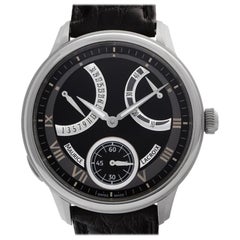 Maurice Lacroix Masterpiece MP7268 Stainless Steel Black Dial Manual Watch