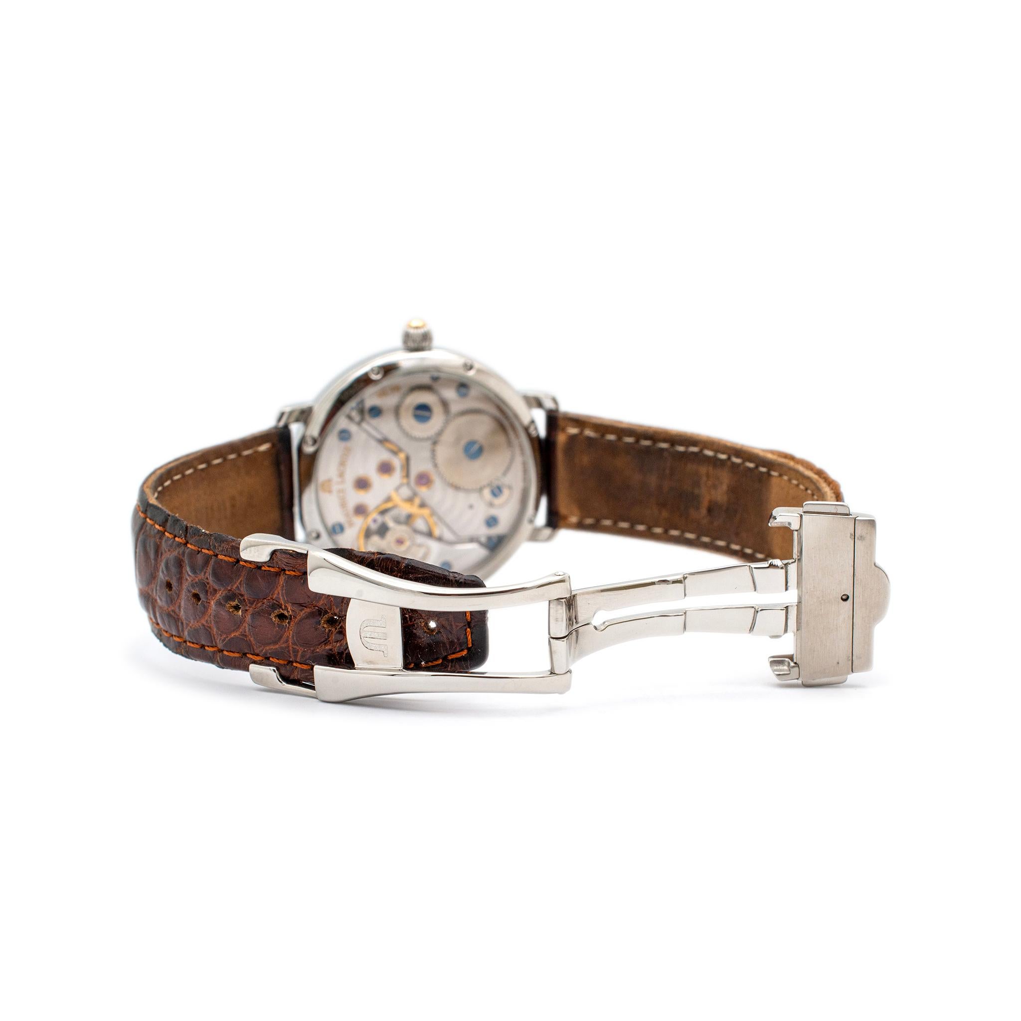 Maurice Lacroix Masterpiece Retrograde Calendrier 43MM 76840 Stahl Uhr 1