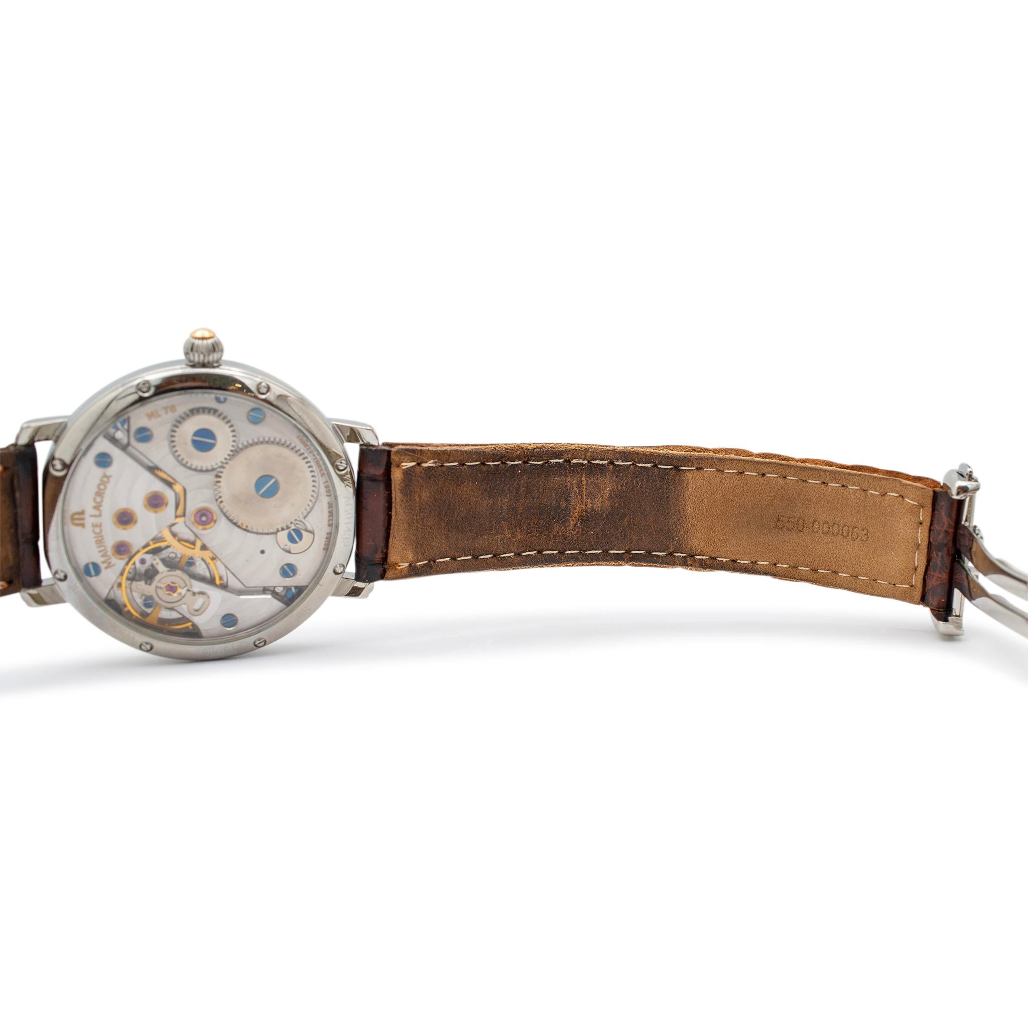 Maurice Lacroix Masterpiece Retrograde Calendrier 43MM 76840 Stahl Uhr 3