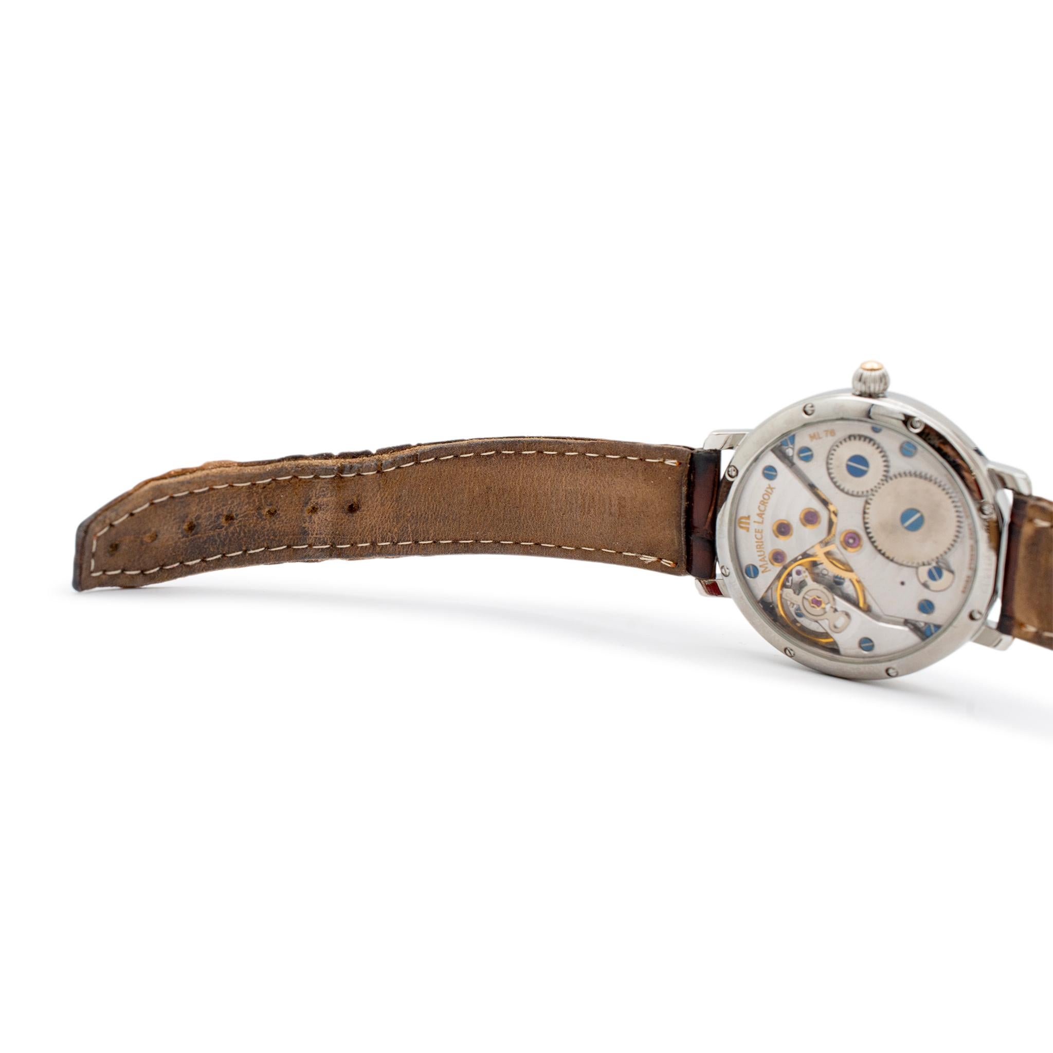 Maurice Lacroix Masterpiece Retrograde Calendrier 43MM 76840 Stahl Uhr 4