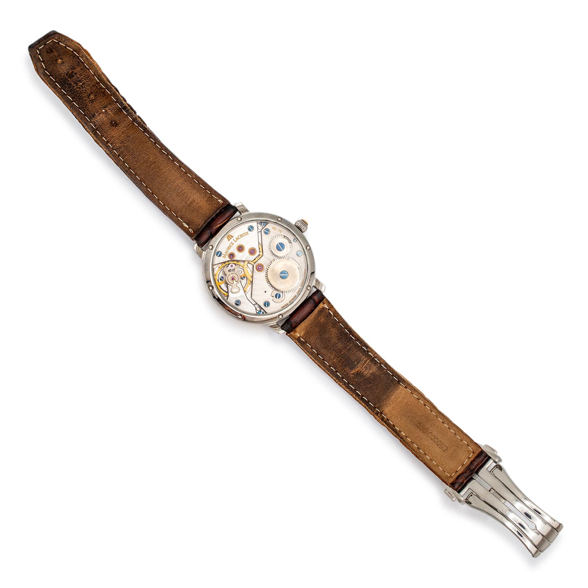 Maurice Lacroix Masterpiece Retrograde Calendrier 43MM 76840 Stahl Uhr 5
