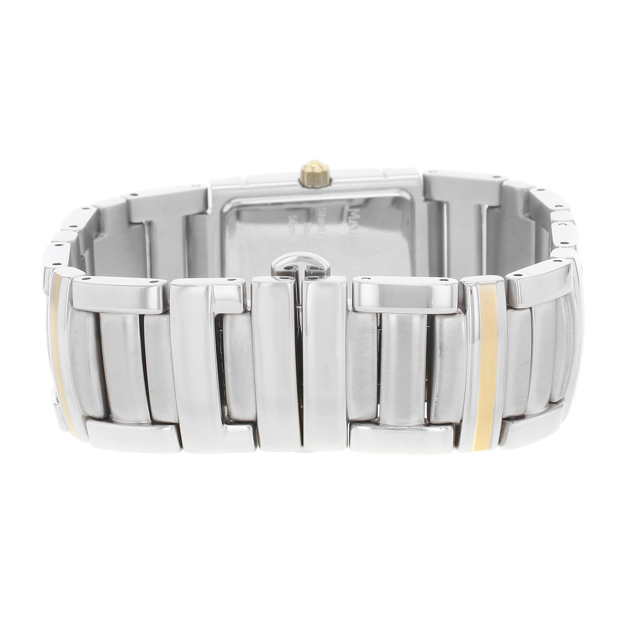 Maurice Lacroix Miros Integral Two-Tone 18K Gold Steel Ladies Watch MI2012-YS10 In Good Condition In New York, NY