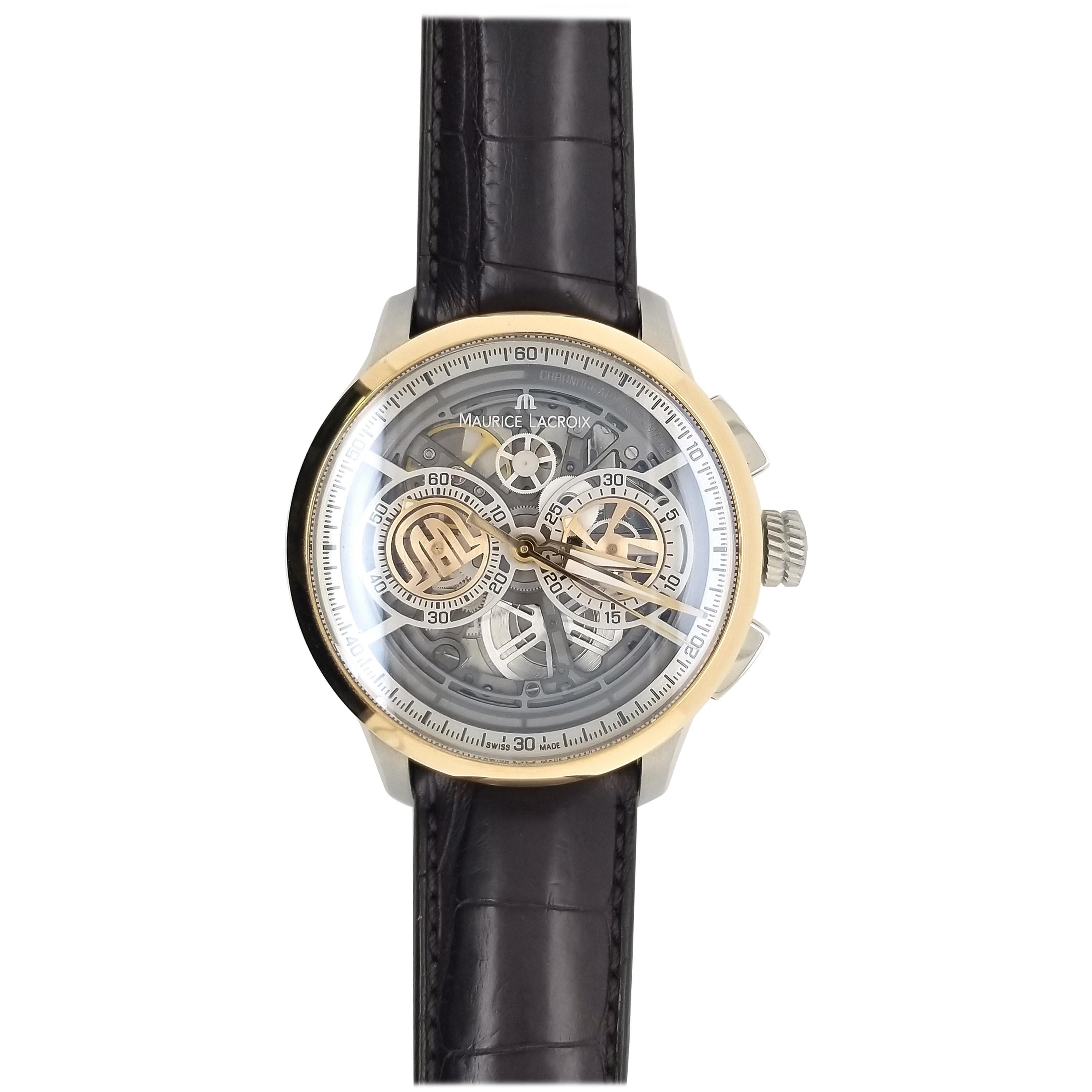 Maurice Lacroix Mixed Metals Skeleton Luxury Watch