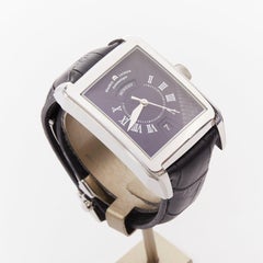 MAURICE LACROIX Pontos Rectangulaire Day Date stainless steel black dial watch