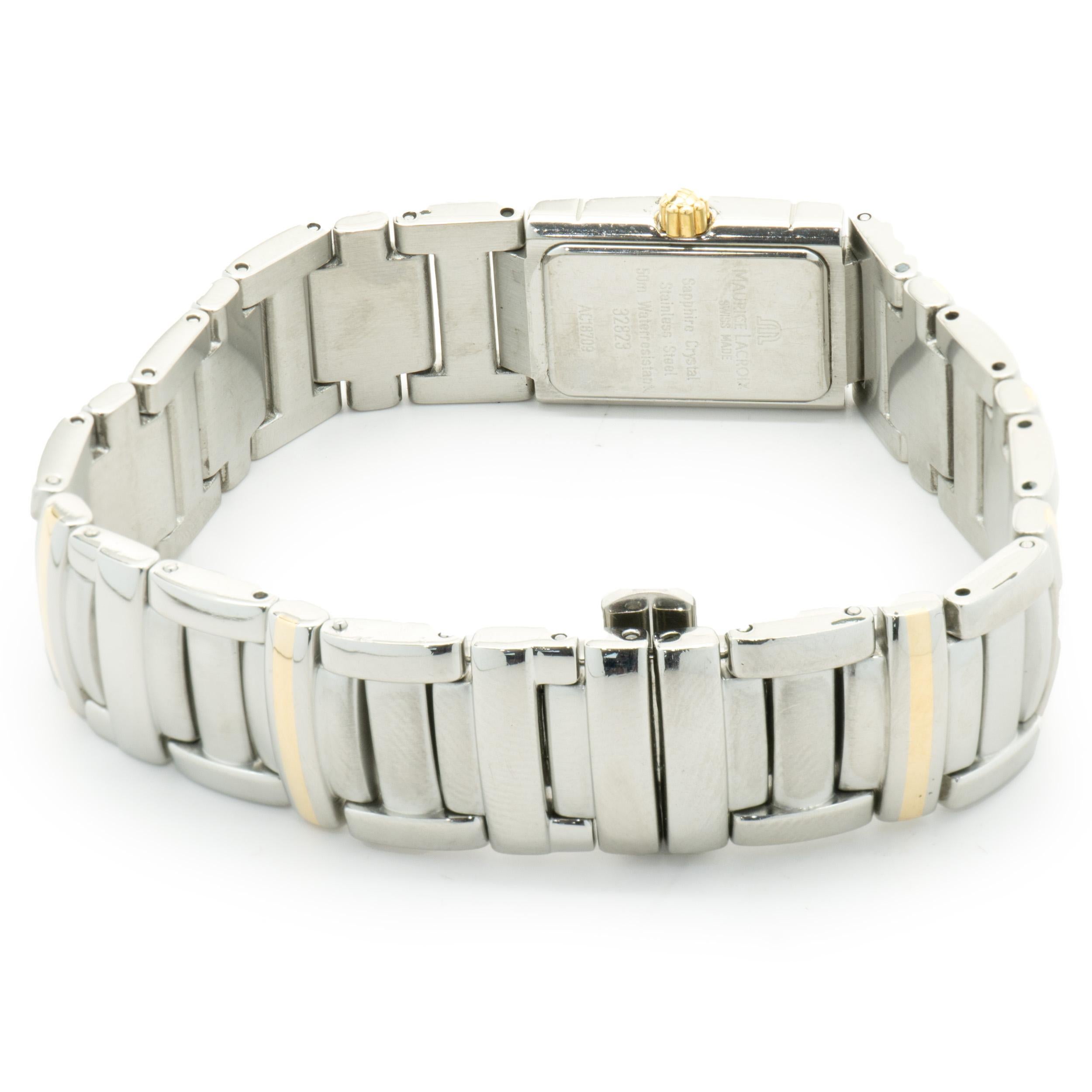 Maurice LaCroix Stainless Steel & 18 Karat Yellow Gold Miros Integral In Excellent Condition In Scottsdale, AZ