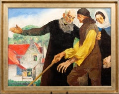 The blind man, huile sur toile de Maurice Langaskens