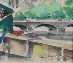 Maurice Legendre Watercolor of Notre-Dame Cathedral, Paris