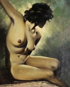 Young woman posing naked