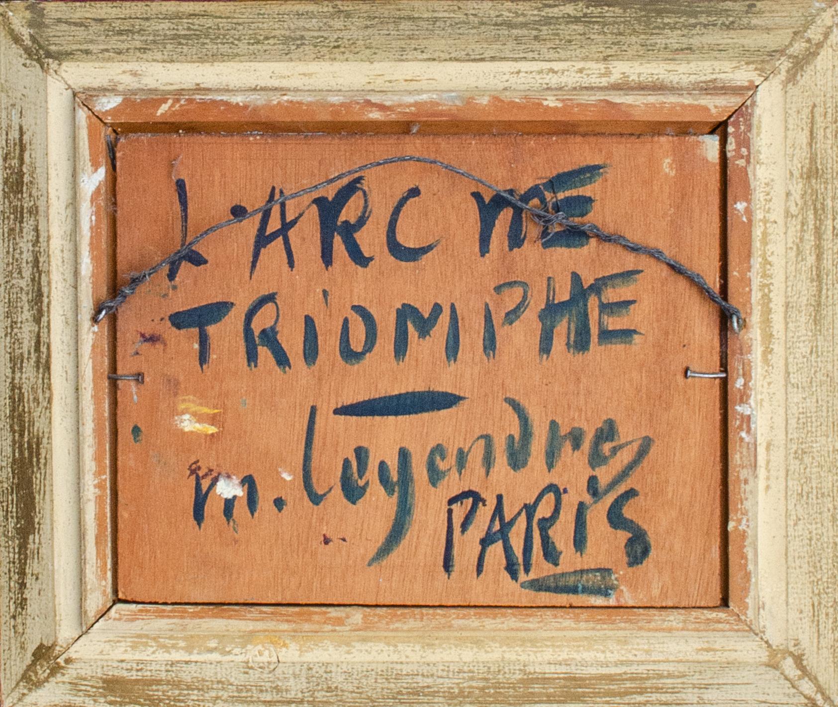 Two Maurice Legendre Paris Paintings, Arc d'Triomphe and La Rue Norvins For Sale 8