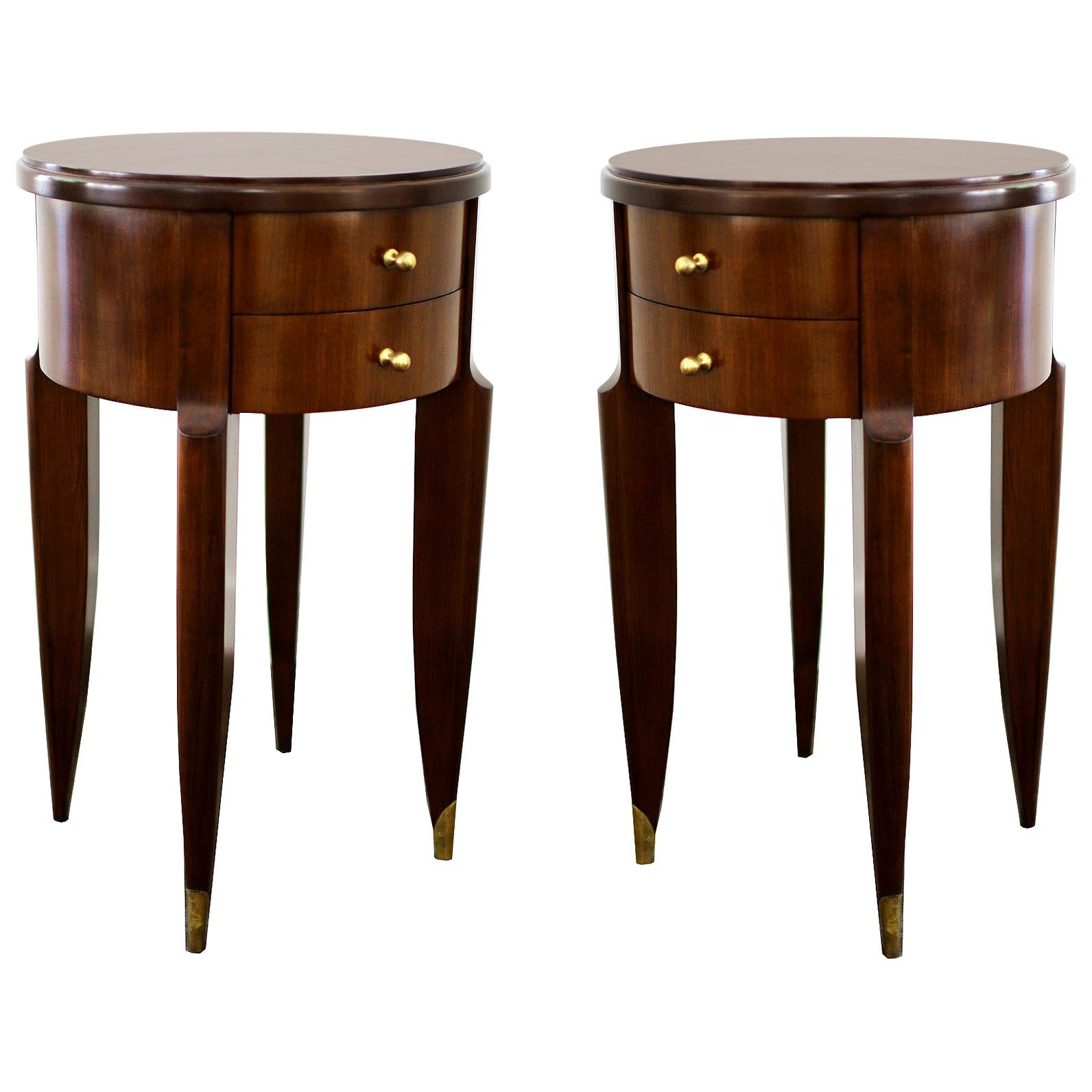 Maurice & Leon Jallot Pair of Side Tables, 1945